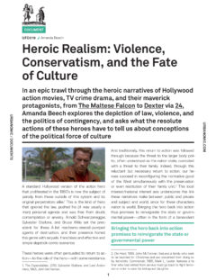 Heroic Realism: Violence, Conservatism, and the Fate of Culture
