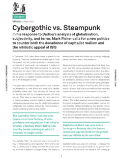 Cybergothic vs. Steampunk