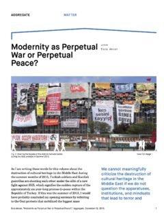 Modernity as Perpetual War or Perpetual Peace?
