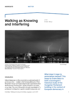 Walking as Knowing and Interfering