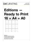 Editions — Ready to Print: 16 × A4 = A0