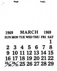 March 1969 (One Month)